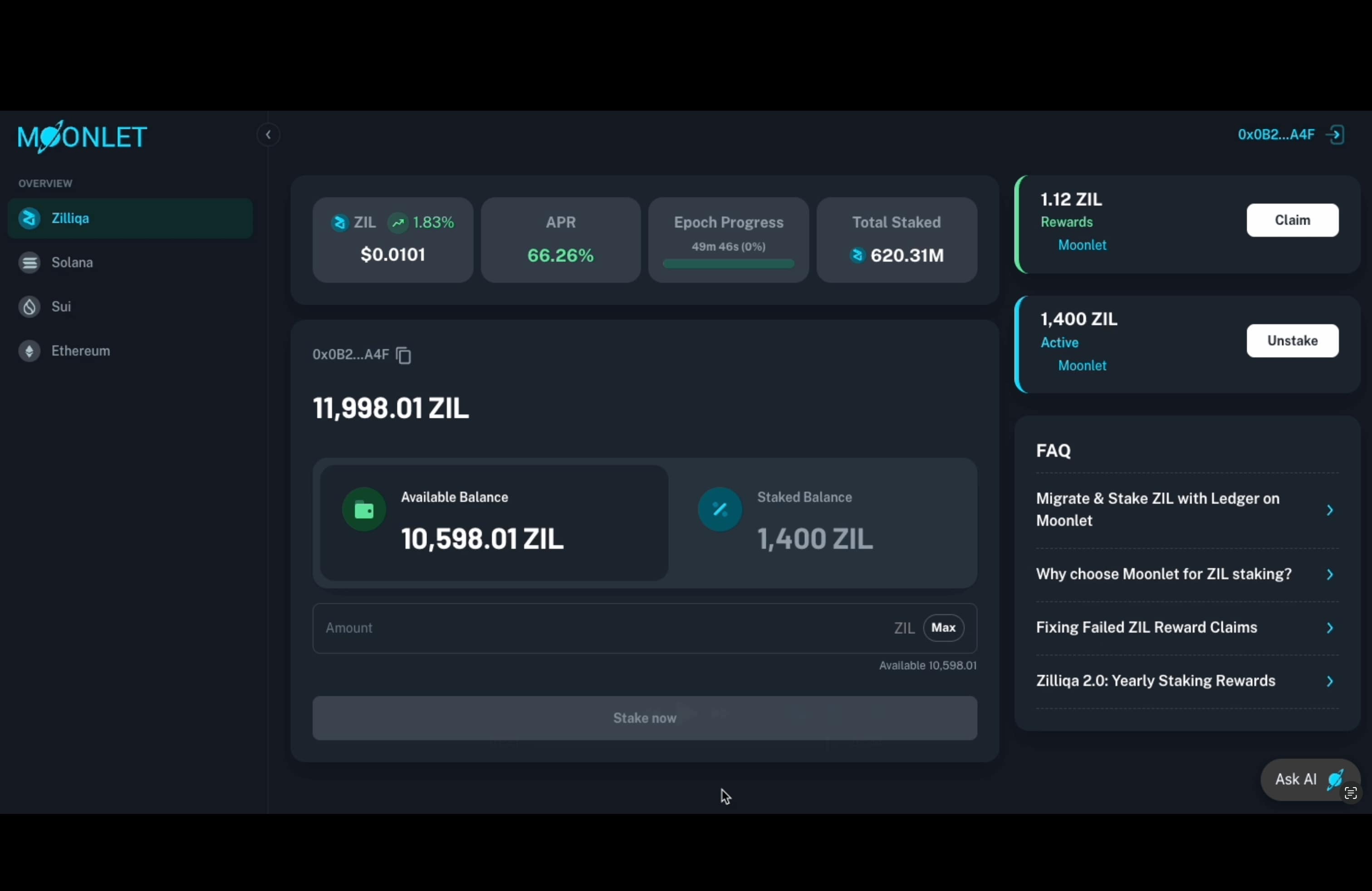 Ask AI Support Feature
