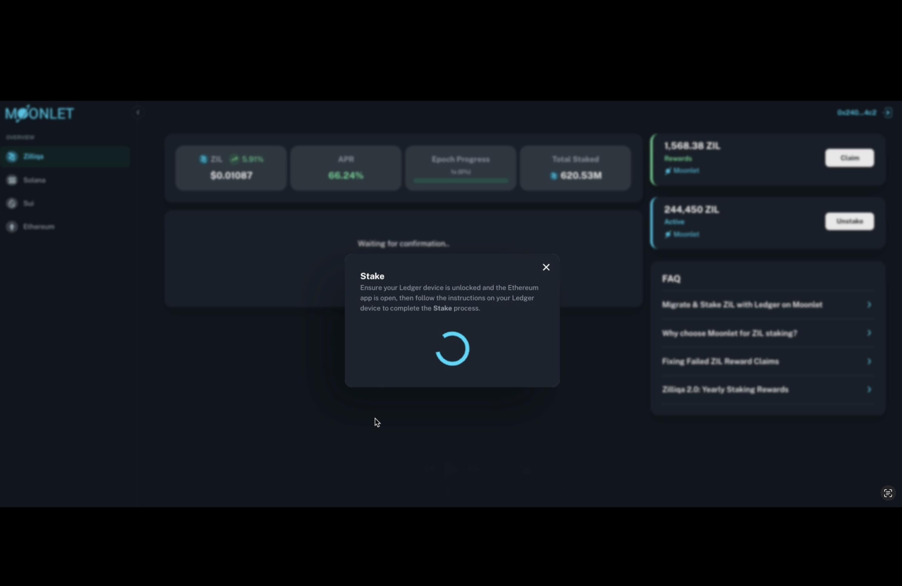 Ledger Transaction Confirmation